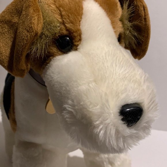 Toy Network “Buddy” Fox Terrier Dog Plush Large 15” x 20” White Brown Black 2002 - Picture 6 of 10